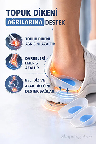 Adiva Silikon Epin Topukluk – Topuk Dikeni İçin Silikon Topuk Yastığı