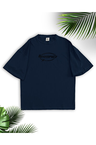 ZAVIXO ΓΥΝΑΙΚΕΙΟ Μαύρο μπλουζάκι με πέτρινη λεπτομέρεια Oversize, 100% Βαμβάκ...