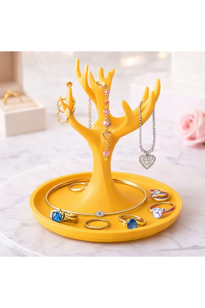 PAİPLAYSHOP Yellow Colored Jewelry Tree