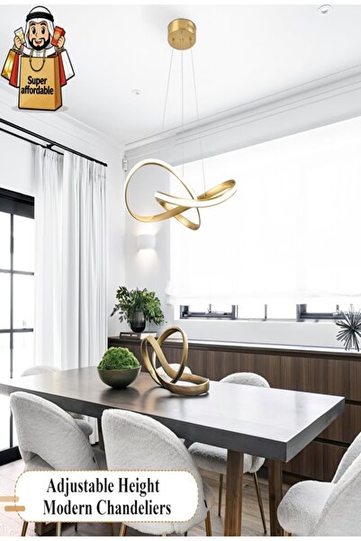 Generic Modern light luxury style irregular chandelier with remote control fo...