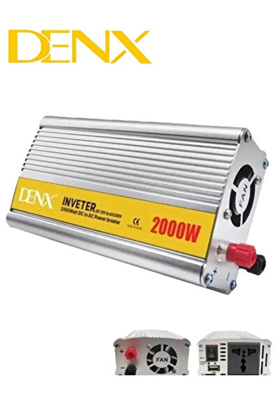 Proove محول طاقة للسيارة Denx بقوة 2000 واط، يحول من 12 فولت إلى 220 فولت، مز...