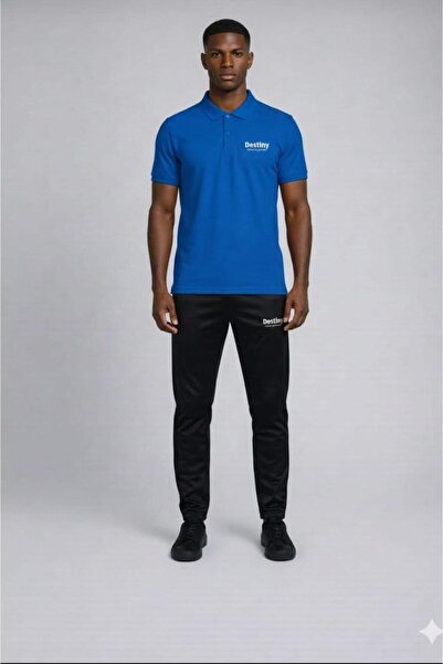 NOFLEN Men's Destiny Printed 2-Piece Polo Collar Scuba Tracksuit Set