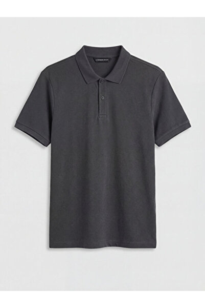 LC Waikiki Rmz Gi̇yi̇m Farkiyla Devrik Roba Yaka Pique Men's T-Shirt