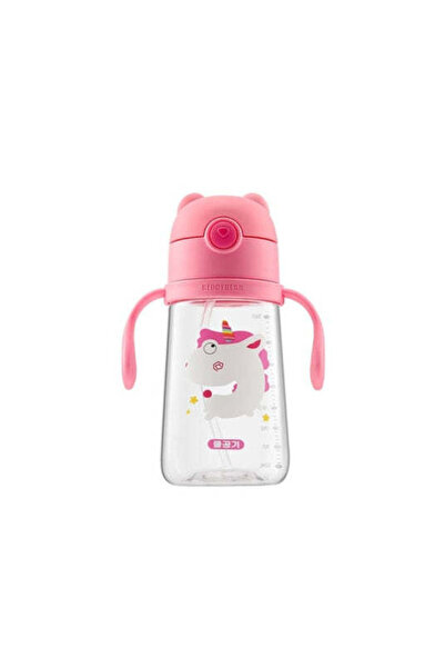 Beddybear Termos pentru copii cu mânere și pai, Unicorn, 380 ml, Roz