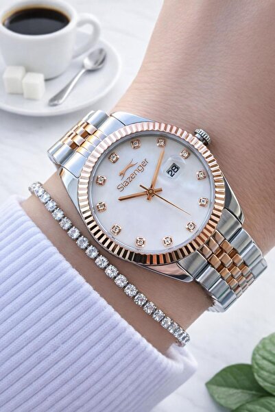 Slazenger Steel Cord 2 Year Warranty 5 Atm Water Resistant Women Wristwatch+B...