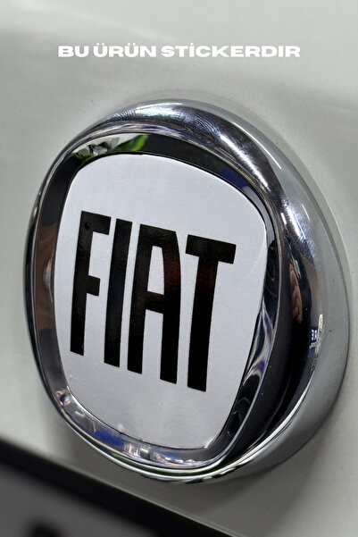 Empressco Fiat Egea Ön Arka Siyah Beyaz Logo Sticker, Şık ve Dayanıklı Tasarım