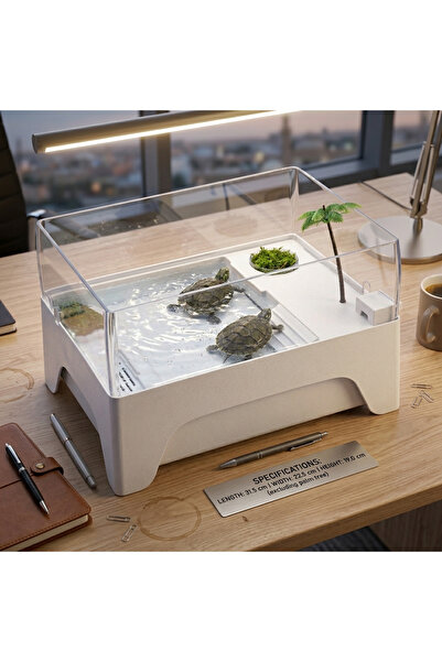 Dophin حوض السلاحف TT360 - مأوى متكامل مع نظام ترشيح متعدد المراحل و360 درجة ...