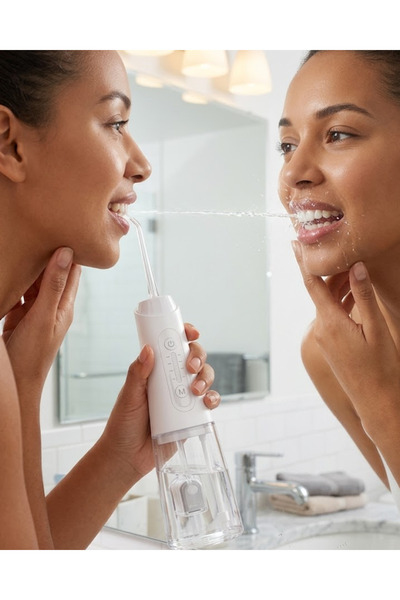 teknodayım IPX7 Su Geçirmez Şarjlı Ağız Duşu 320 ml Su Tanklı Ayarlanabilir B...