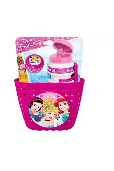 STAMP Bicycle accessory set, bell, handlebar basket, water bottle, Disney Pri...