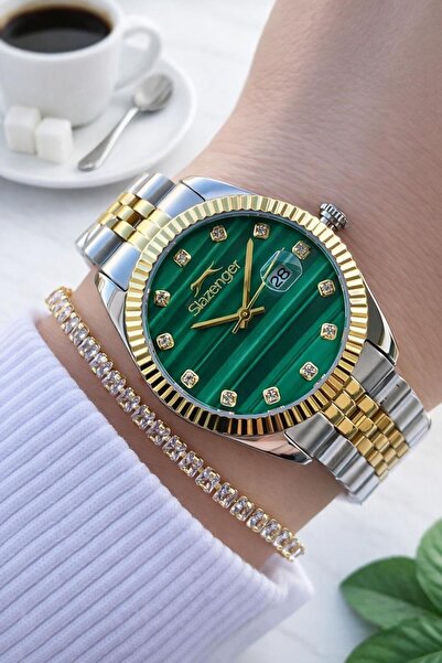 Slazenger Steel Cord 2 Year Warranty 5 Atm Water Resistant Women Wristwatch+B...