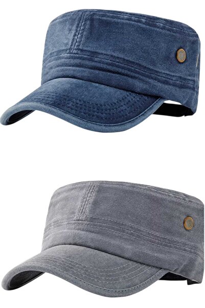 Uniquetrenders Unisex Vintage 100% βαμβακερό καπέλο Castro σετ 2 τεμαχίων