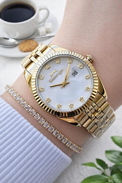 Slazenger Steel Cord 2 Year Warranty 5 Atm Water Resistant Women Wristwatch+B...