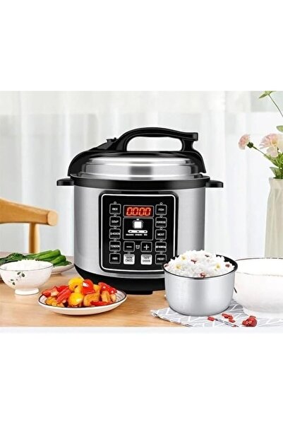 Generic قدر ضغط كهربائي 6 لتر، طباخ متعدد الوظائف 10 في 1 للأرز والحساء واليخ...