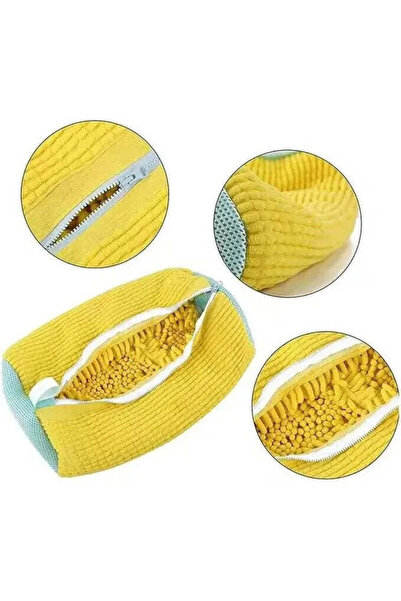 Promagg Shoe washing bag, made of durable material, zipper closure, yellow