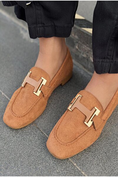I Love Shoes Elara Γυναικείο Loafer Tan Suede