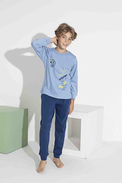 Pijamax Σετ πιτζάμες για αγόρια μπλε μακρυμάνικο Comfort Fit 7419MM