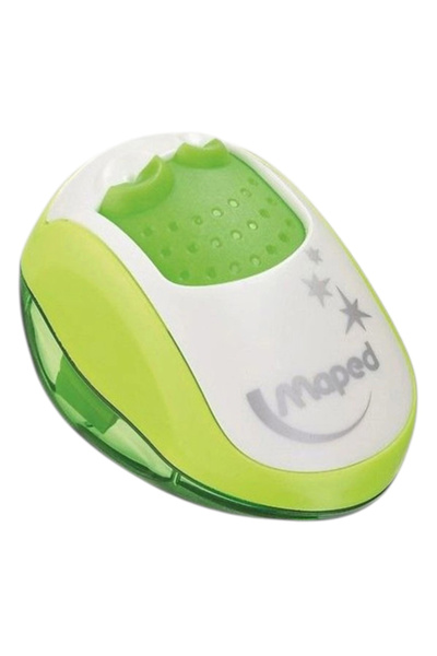 Maped Clean Double Hole Pencil Sharpener (Green-White)