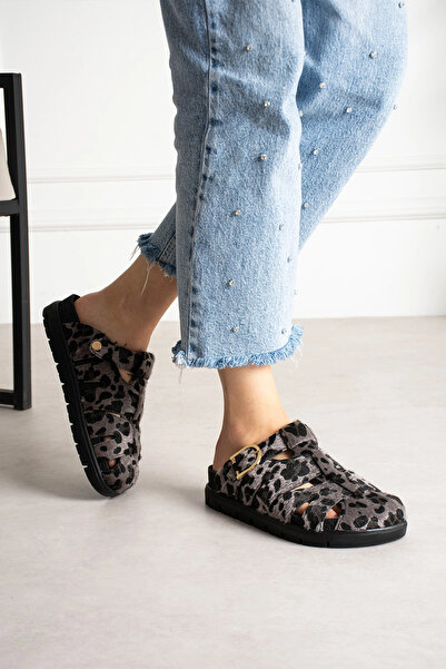 Sivarro Arven Premium Spider Model Slippers - Leopard Gray