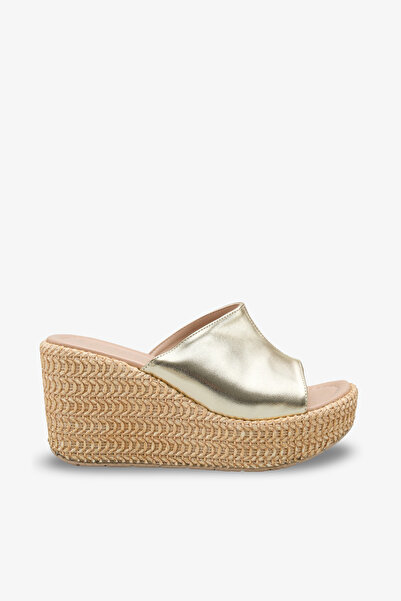 Cananın Pabuçları Opal Platform Straw Sole Women's Slippers