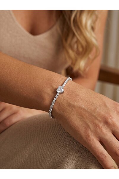 İNN JEWELLERY سوار فولاذي غير مشوه ومضاد للحساسية على شكل قلب (ضمان المستورد ...