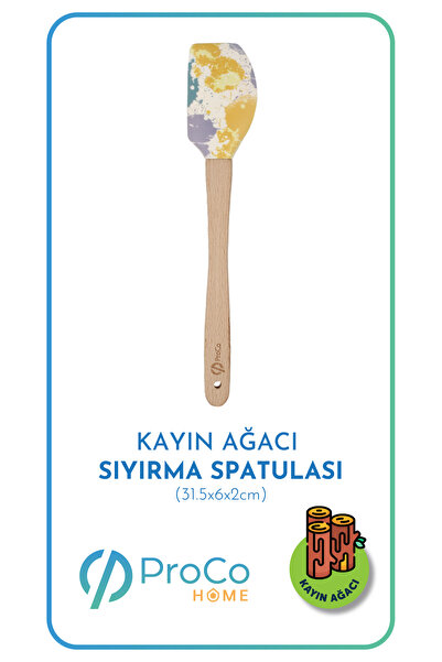 PROCO HOME Yellow silicone scraper spatula