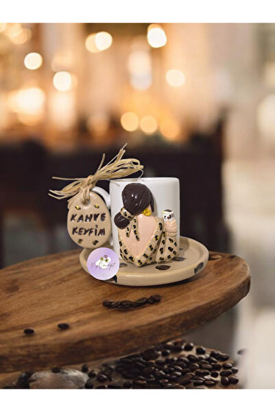 eydesignshome leopar kız türk kahvesi fincanı