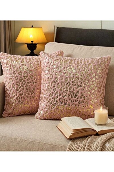 DAHABELLA LUXE HOME Set of 2 - Luxury Rabbit Fur Throw Pillow Covers - Front ...