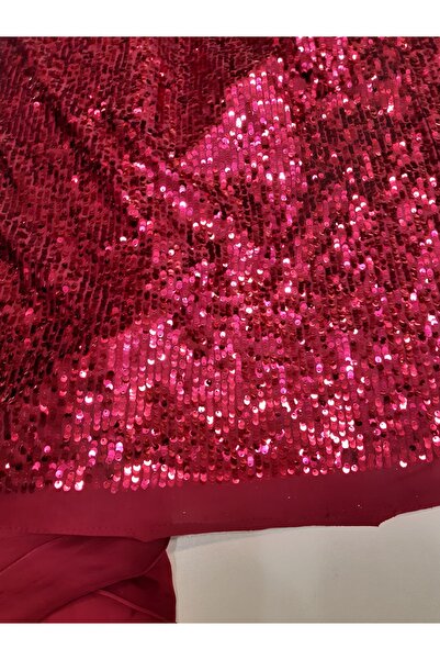 Safir Kumaş Abiyelik Elbiselik Esnek Sandy Kumaş Üzeri Şarabi Pembe 3.50 Metre