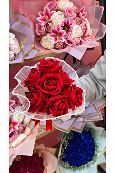 blackrosehediye باقة ورد مخملية مع تول مكشكش - هدية للعروس - هدية للحبيب - با...