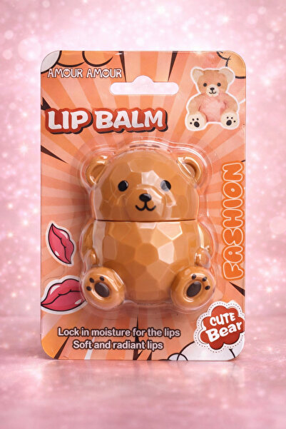 PİRAYE AKSESUAR Ayıcık Şeklinde Lip Balm Nemlendirici