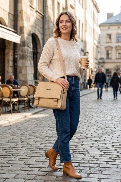 By Hakan Gk45 Washed Leather Women's Crossbody Bag, Very Suitable for Daily U...