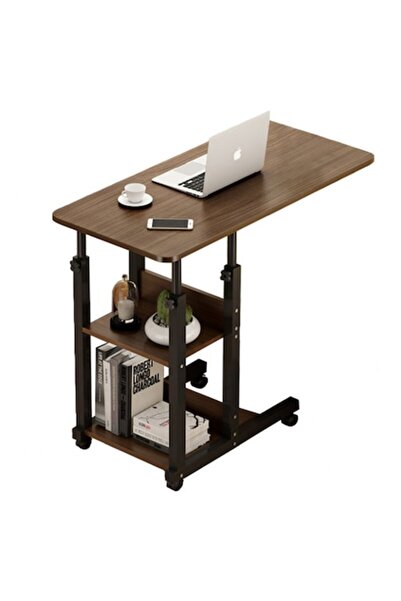 OEM Patterson Auxiliary Table, 60x40x68 - 85 cm, Walnut/Black