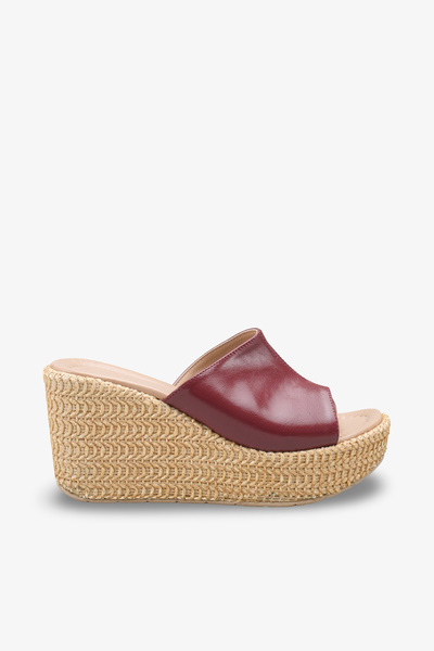 Cananın Pabuçları Opal Platform Straw Sole Women's Slippers