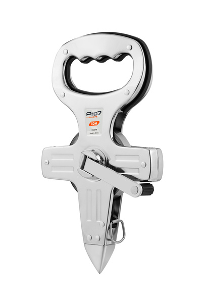 Lawazim Pro7 Open Reel Tape Measure, 30m Steel Measuring Tape with Clear Metr...