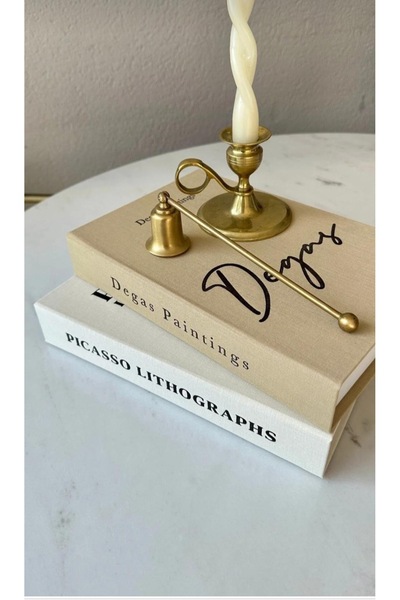 Keremhome Dekoratif Pirinç Görünümlü Mum Söndürücü Şamdan Aksesuarı