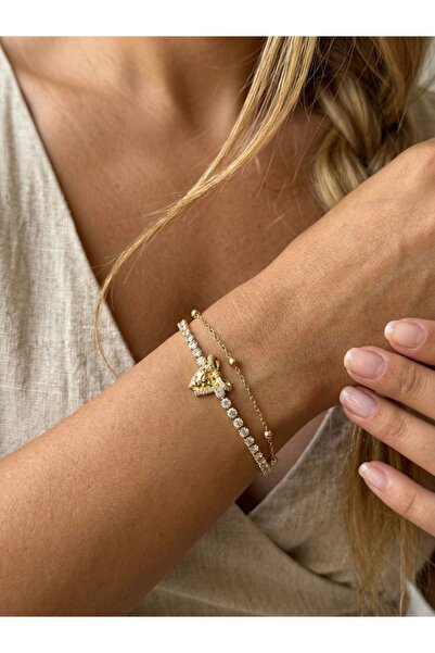 İNN JEWELLERY سوار فولاذي غير مشوه ومضاد للحساسية مع شكل الممر المائي (ضمان ا...