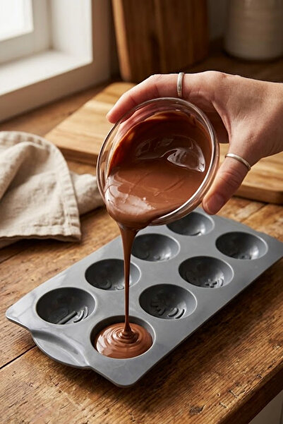 EVLE 8-Cavity Silicone Emoji Cookie, Chocolate, Ice Mold