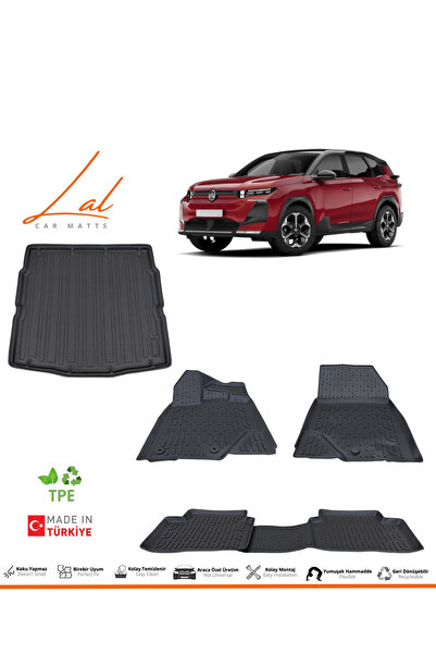 Lal Citroen C5 Aircross (Mhev-Hybird) 3D Havuzlu Paspas Alt Kademe Bagaj Havu...