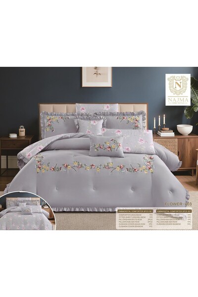 Barigo Nefren *Flowerflower Luxury Embroidered Tablecloth Set 8 Pieces