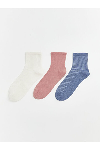 LC Waikiki Pink Women's Socks 3-Piece Set
