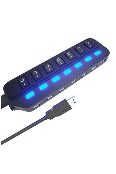 Generic USB Hub 3.0 Splitter, 7 Port USB Data Hub with Individual On/Off Swit...