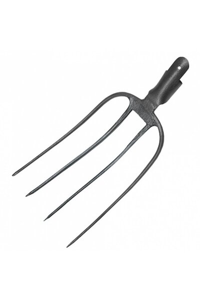 Evotools Furcă de grădină gri, cu 4 dinți