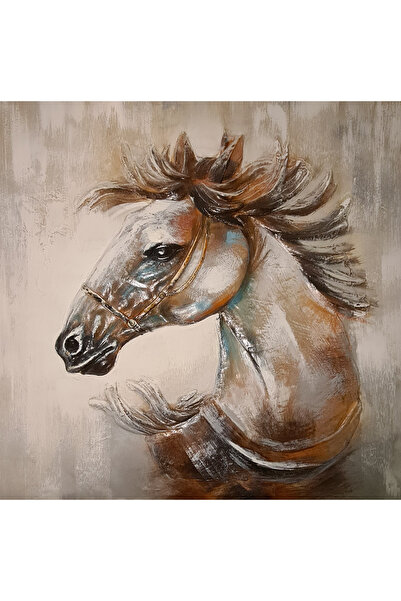 OEM Tablou in relief 3D, pictat pe panza, cu rama din lemn, 100x100 cm