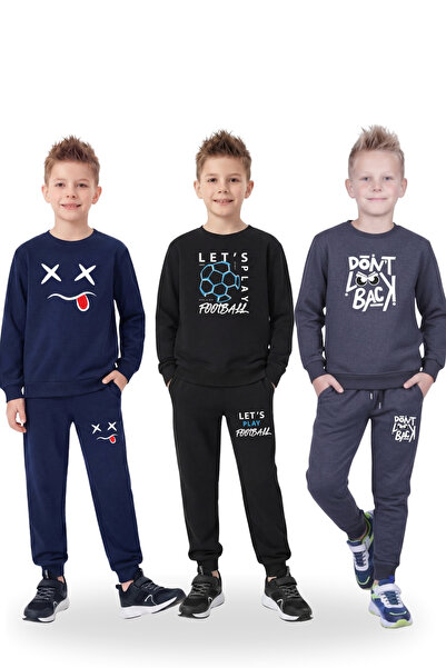 YA KO KİDS Σετ φόρμας 6 τεμαχίων για αγόρια – Με στάμπα, λαιμόκοψη ποδηλάτου,...