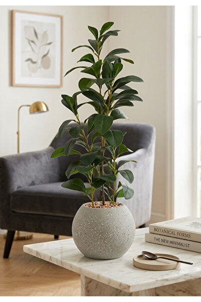 QAWAFIL HOME Artificial Lemon Paper Citrus Fruit with Round Plastic Base