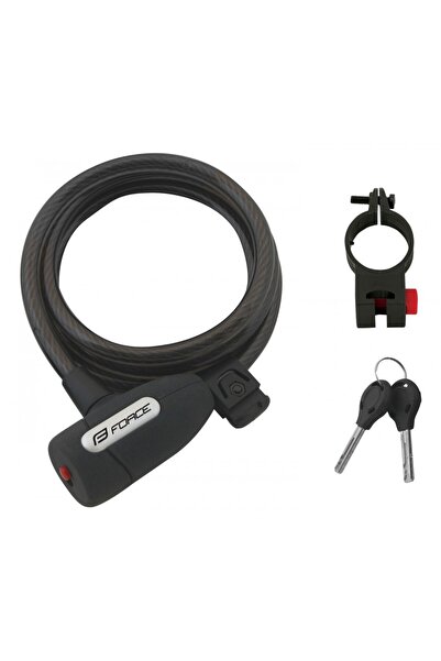 Force Lux spiral padlock 150cm/10mm with black support