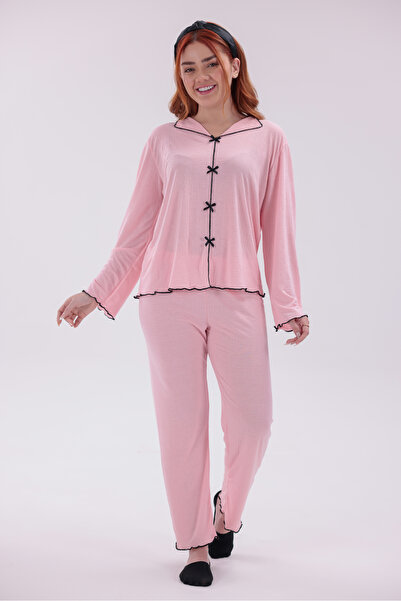 Arvin Pijama Women's Pink Color Comfortable Fit Soft Textured Cotton Knitted ...