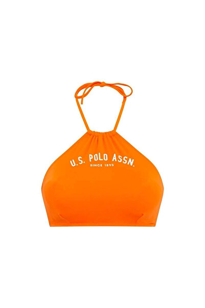 U.S. Polo Assn. Γυναικείο μπικίνι πορτοκαλί Halter Top