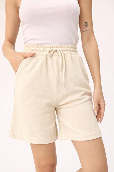 Hira Clothing Σορτς Βερμούδα από ύφασμα Bürümcük με άνετη εφαρμογή και διπλές...