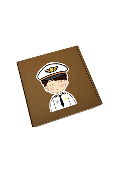 Printoot Captain Pilot Gift Box Set 6 Piece Notebook Tote Bag Mug and Station...